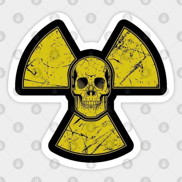 Radioactive Skull Sticker by FunawayHit